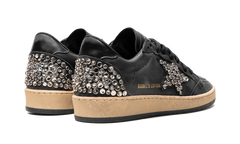 BALL STAR NAPPA UPPER AND SPUR LEATHER STAR SHINY LEATHER HEEL WITH STUDS "BLACK" GWF00117.F004375.90100
