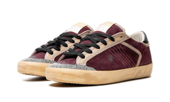 SUPER-STAR PENSTAR SUEDE UPPER CRYSTAL PENSTAR SKATE STAR VINTAGE LEATHER HEEL SIGNATURE FOXING "WINE RED BLACK"