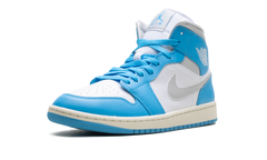 Jordan 1 Mid WMNS "Dark Powder Blue White Sail Neutral Grey" BQ6472 400