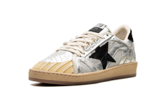 BALL STAR DOUBLE QUARTER WITH WAVES LAMINATED AND NET UPPER SUEDE STAR AND HEEL "SILVER BLACK" GWF00556.F005687.60246