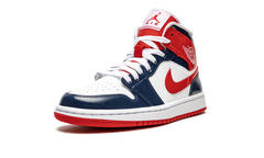 AIR JORDAN 1 MID WMNS "Patent Leather Navy / White / Red" DJ5984 400
