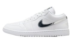 Womens Air Jordan 1 Low SE "White Metallic Silver'" IQ9381 100