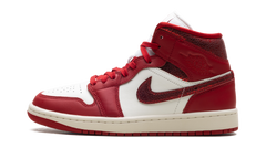 Air Jordan 1 Mid WMNS "Red Cracked Leather" HJ9337 106