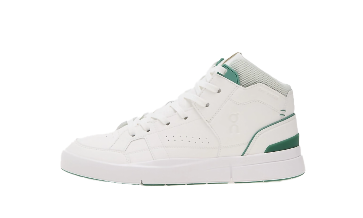 On The Roger Clubhouse Mid "White Green" 3MD11140840