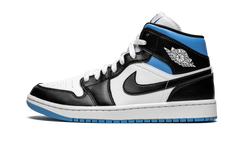 AIR JORDAN 1 MID WMNS "Black / White / University Blue" BQ6472 102