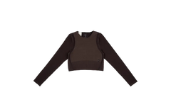 Studio Knit Long-T Crop "Pebble Black" 1WF10263573