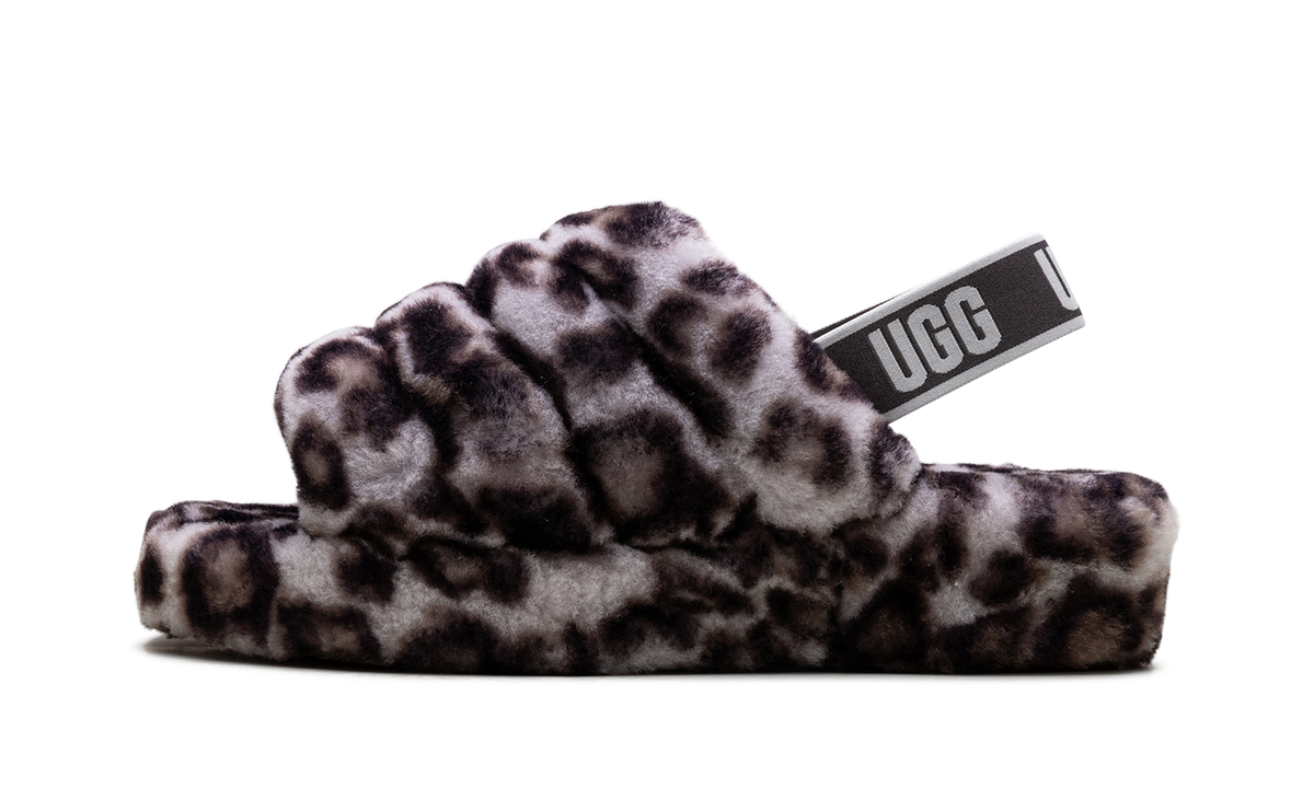 Fluff Yeah Slide WMNS "Panther Print - Stormy Grey" 1120903 SYGR