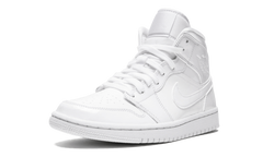 AIR JORDAN 1 MID WMNS "Triple White Patent Leather" BQ6472 111