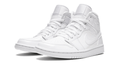 AIR JORDAN 1 MID WMNS "Triple White Patent Leather" BQ6472 111