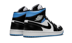 AIR JORDAN 1 MID WMNS "Black / White / University Blue" BQ6472 102