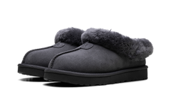 Tazzette Genuine Shearling Collar Slipper WMNS "Obsidian" 1134810 OBS