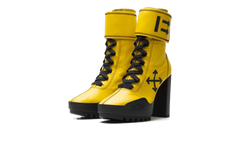 Leather Moto Wrap Boots "Yellow" OWIA173F19B420856010