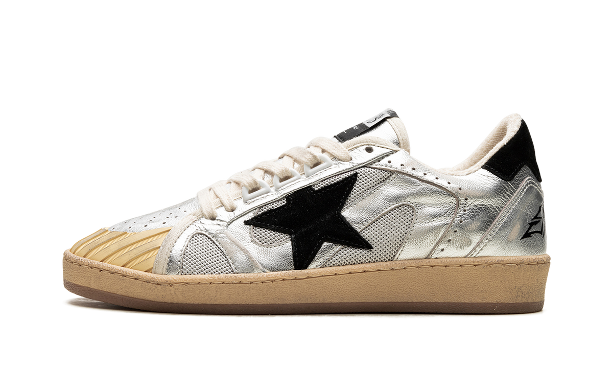 BALL STAR DOUBLE QUARTER WITH WAVES LAMINATED AND NET UPPER SUEDE STAR AND HEEL "SILVER BLACK" GWF00556.F005687.60246