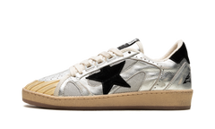 BALL STAR DOUBLE QUARTER WITH WAVES LAMINATED AND NET UPPER SUEDE STAR AND HEEL "SILVER BLACK" GWF00556.F005687.60246