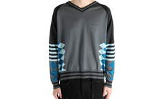 Laricoid Knit Jumper "Kiko Kostadinov - Anchor Grey / Sky" 2203A323 023