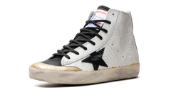 FRANCY PENSTAR FLOWERS PRINTED SUEDE UPPER AND LIST NYLON TOE LEATHER STAR "WHITE GOLD BLACK"