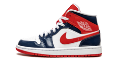 AIR JORDAN 1 MID WMNS "Patent Leather Navy / White / Red" DJ5984 400