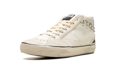 MID STAR VCE LEATHER UPPER WITH TRIMS AND STARS SKATE STAR EMBROIDERY WAVE VINTAGE LEATHER SPUR "WHITE BLACK"