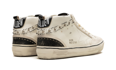 MID STAR VCE LEATHER UPPER WITH TRIMS AND STARS SKATE STAR EMBROIDERY WAVE VINTAGE LEATHER SPUR "WHITE BLACK"