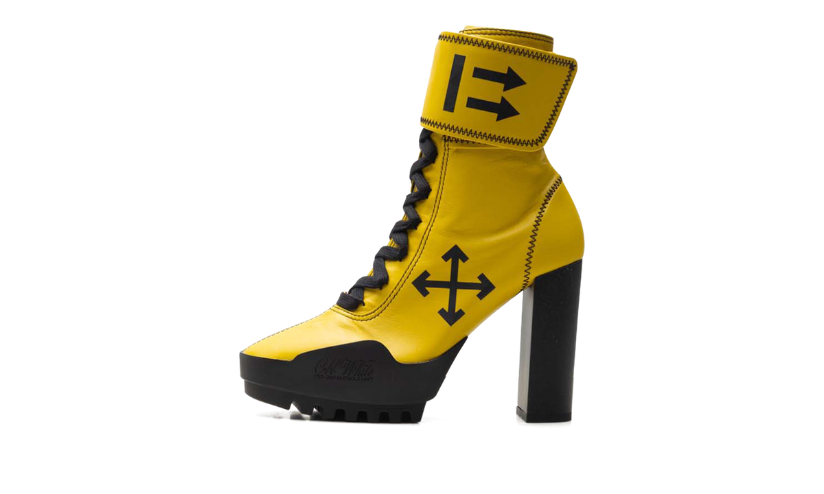 Leather Moto Wrap Boots "Yellow" OWIA173F19B420856010