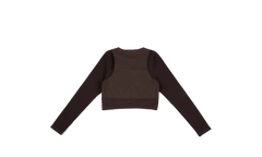 Studio Knit Long-T Crop "Pebble Black" 1WF10263573