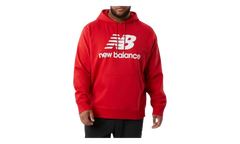 NB Essentials Stacked Logo Pullover Hoodie ""Team Red Inline"" MT03558 RED