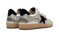 BALL STAR DOUBLE QUARTER WITH WAVES LAMINATED AND NET UPPER SUEDE STAR AND HEEL "SILVER BLACK" GWF00556.F005687.60246