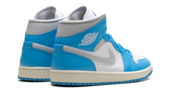 Jordan 1 Mid WMNS "Dark Powder Blue White Sail Neutral Grey" BQ6472 400