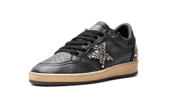 BALL STAR NAPPA UPPER AND SPUR LEATHER STAR SHINY LEATHER HEEL WITH STUDS "BLACK" GWF00117.F004375.90100