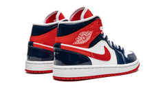 AIR JORDAN 1 MID WMNS "Patent Leather Navy / White / Red" DJ5984 400