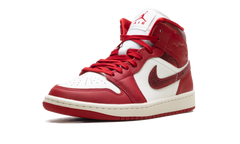 Air Jordan 1 Mid WMNS "Red Cracked Leather" HJ9337 106
