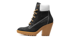 Lace Up Suede Booties "Brown/Gum"