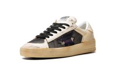 STARDAN NAPPA NET AND FOAM UPPER LEATHER STAR NAPPA TOE AND TONGUE "ECRU PURPLE BLACK"